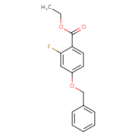 Chemical structure of ethyl 4-(benzyloxy)-2-fluorobenzoate - CSSB00010289007