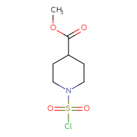 Chemical structure of methyl 1-(chlorosulfonyl)piperidine-4-carboxylate - CSSB00000246832