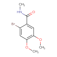 Chemical structure of 2-bromo-4,5-dimethoxy-N-methylbenzamide - CSSB00103310259