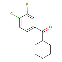 Chemical structure of (4-chloro-3-fluorophenyl)(cyclohexyl)methanone - CSSB00012340638