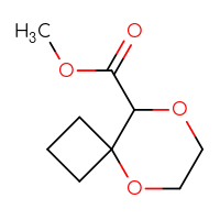 Chemical structure of methyl 5,8-dioxaspiro[3.5]nonane-9-carboxylate - CSSB06191429881