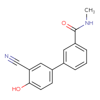 Chemical structure of 3'-cyano-4'-hydroxy-N-methyl-[1,1'-biphenyl]-3-carboxamide - CSSB00150705613