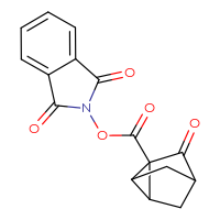 Chemical structure of 1,3-dioxo-2,3-dihydro-1H-isoindol-2-yl 7-oxotricyclo[2.2.1.0²,⁶]heptane-1-carboxylate - CSSB06258917009