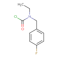Chemical structure of N-ethyl-N-[(4-fluorophenyl)methyl]carbamoyl chloride - CSSB06256207170