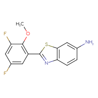 Chemical structure of 2-(3,5-difluoro-2-methoxyphenyl)-1,3-benzothiazol-6-amine - CSSB06581390731