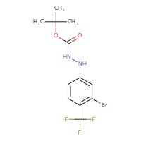 Chemical structure of N'-[3-bromo-4-(trifluoromethyl)phenyl](tert-butoxy)carbohydrazide - CSSB21331812849