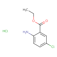 Chemical structure of ethyl 2-amino-5-chlorobenzoate hydrochloride - CSSB00132303134