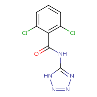 Chemical structure of 2,6-dichloro-N-(1H-1,2,3,4-tetrazol-5-yl)benzamide - CSSB00000016444