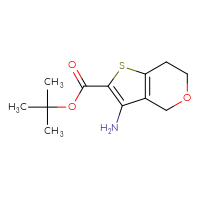 Chemical structure of tert-butyl 3-amino-4H,6H,7H-thieno[3,2-c]pyran-2-carboxylate - CSSB02495365725