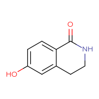 Chemical structure of 6-hydroxy-1,2,3,4-tetrahydroisoquinolin-1-one - CSSB00000087030