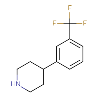 Chemical structure of 4-[3-(trifluoromethyl)phenyl]piperidine - CSSB00000300917
