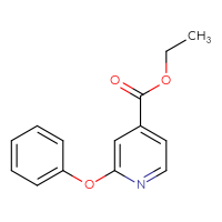 Chemical structure of ethyl 2-phenoxypyridine-4-carboxylate - CSSB02000086662