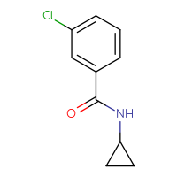 Chemical structure of 3-chloro-N-cyclopropylbenzamide - CSSB00000160629