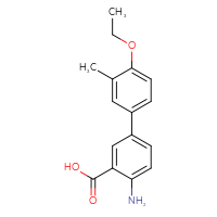 Chemical structure of 4-amino-4'-ethoxy-3'-methyl-[1,1'-biphenyl]-3-carboxylic acid - CSSB21531601971