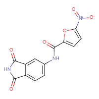 Chemical structure of N-(1,3-dioxo-2,3-dihydro-1H-isoindol-5-yl)-5-nitrofuran-2-carboxamide - CSSB02271770997