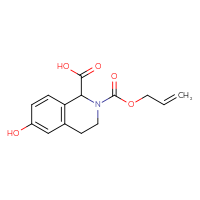 Chemical structure of 6-hydroxy-2-[(prop-2-en-1-yloxy)carbonyl]-1,2,3,4-tetrahydroisoquinoline-1-carboxylic acid - CSSB06630658281