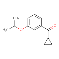 Chemical structure of cyclopropyl[3-(propan-2-yloxy)phenyl]methanone - CSSB00012714395