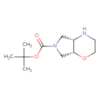Chemical structure of tert-butyl (4aS,7aR)-octahydropyrrolo[3,4-b][1,4]oxazine-6-carboxylate - CSSB00015477409