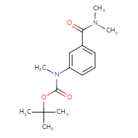Chemical structure of tert-butyl N-[3-(dimethylcarbamoyl)phenyl]-N-methylcarbamate - CSSB02027921790