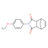 Chemical structure of 4-(4-methoxyphenyl)-4-azatricyclo[5.2.1.0²,⁶]dec-8-ene-3,5-dione - CSSB00028081868
