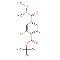 Chemical structure of tert-butyl 2,6-difluoro-4-[methoxy(methyl)carbamoyl]benzoate - CSSB21151591184