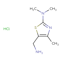 Chemical structure of 5-(aminomethyl)-N,N,4-trimethyl-1,3-thiazol-2-amine hydrochloride - CSSB20963515669