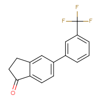 Chemical structure of 5-[3-(trifluoromethyl)phenyl]-2,3-dihydro-1H-inden-1-one - CSSB00045550657
