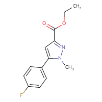 Chemical structure of ethyl 5-(4-fluorophenyl)-1-methyl-1H-pyrazole-3-carboxylate - CSSB01097655817