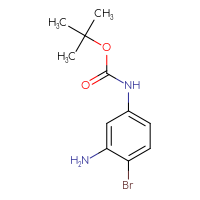 Chemical structure of tert-butyl N-(3-amino-4-bromophenyl)carbamate - CSSB00012348843