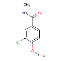 Chemical structure of 3-chloro-4-methoxy-N-methylbenzamide - CSSB00016065331
