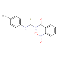 Chemical structure of 3-(4-methylphenyl)-1-(2-nitrobenzoyl)thiourea - CSSB00020582073