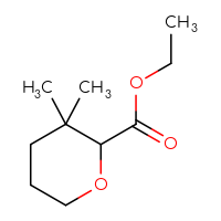 Chemical structure of ethyl 3,3-dimethyloxane-2-carboxylate - CSSB06730269080