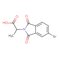 Chemical structure of 2-(5-bromo-1,3-dioxo-2,3-dihydro-1H-isoindol-2-yl)propanoic acid - CSSB00000279693
