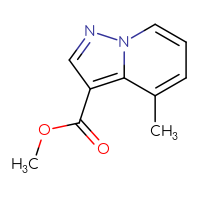 Chemical structure of methyl 4-methylpyrazolo[1,5-a]pyridine-3-carboxylate - CSSB00009868324