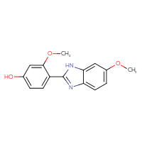 Chemical structure of 3-methoxy-4-(6-methoxy-1H-1,3-benzodiazol-2-yl)phenol - CSSB15136639614