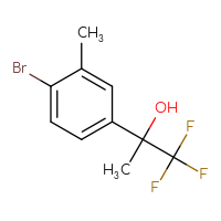 Chemical structure of 2-(4-bromo-3-methylphenyl)-1,1,1-trifluoropropan-2-ol - CSSB00010972262
