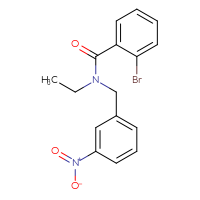 Chemical structure of 2-bromo-N-ethyl-N-[(3-nitrophenyl)methyl]benzamide - CSSB01440538902