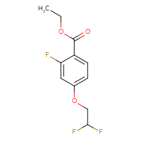 Chemical structure of ethyl 4-(2,2-difluoroethoxy)-2-fluorobenzoate - CSSB06280109899