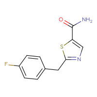Chemical structure of 2-[(4-fluorophenyl)methyl]-1,3-thiazole-5-carboxamide - CSSB01994027078