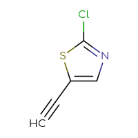 Chemical structure of 2-chloro-5-ethynyl-1,3-thiazole - CSSB00016143317