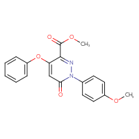 Chemical structure of methyl 1-(4-methoxyphenyl)-6-oxo-4-phenoxy-1,6-dihydropyridazine-3-carboxylate - CSSB00025737024