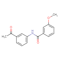 Chemical structure of N-(3-acetylphenyl)-3-methoxybenzamide - CSSB00026393197