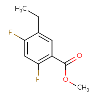 Chemical structure of methyl 5-ethyl-2,4-difluorobenzoate - CSSB00034059417