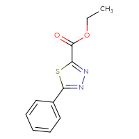 Chemical structure of ethyl 5-phenyl-1,3,4-thiadiazole-2-carboxylate - CSSB00010893706