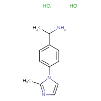 Chemical structure of 1-[4-(2-methyl-1H-imidazol-1-yl)phenyl]ethan-1-amine dihydrochloride - CSSB06657271796