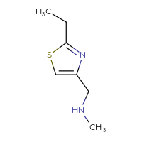Chemical structure of [(2-ethyl-1,3-thiazol-4-yl)methyl](methyl)amine - CSSB00000745331