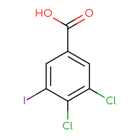 Chemical structure of 3,4-dichloro-5-iodobenzoic acid - CSSB00000718681