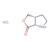 Chemical structure of (3aR,6aS)-hexahydro-1H-furo[3,4-b]pyrrol-6-one hydrochloride - CSSB00160530983