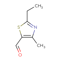 Chemical structure of 2-ethyl-4-methyl-1,3-thiazole-5-carbaldehyde - CSSB00009824553