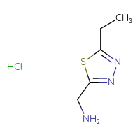 Chemical structure of 1-(5-ethyl-1,3,4-thiadiazol-2-yl)methanamine hydrochloride - CSSB00000732175